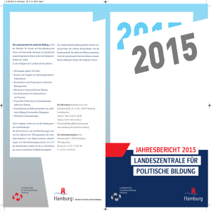 Jahresbericht 2015 der Landeszentrale für politische