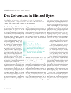 Das Universum in Bits and Bytes - UZH