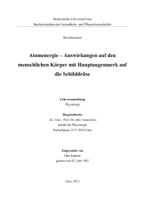 Atomenergie – Auswirkungen auf den menschlichen Körper mit