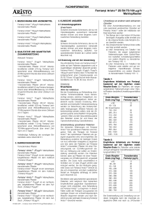 Fentanyl Aristo 25/50/75/100 µg/h Matrixpflaster