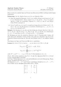 Algebraic Number Theory P. Habegger Universität Zürich HS 2010
