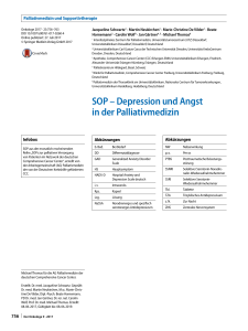 Netzwerk-SOP Depression und Angst in der Palliativmedizin