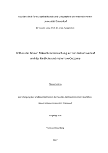 Einfluss der fetalen Mikroblutuntersuchung auf den Geburtsverlauf