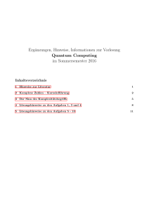 Ergänzungen, Hinweise, Informationen zur Vorlesung Quantum