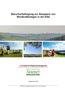 Besucherbefragung zur Akzeptanz von Windkraftanlagen