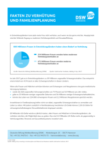 fakten zu verhütung und familienplanung