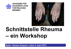 Schnittstelle Rheuma – ein Workshop