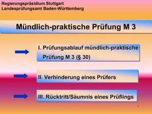 Mündlich-praktische Prüfung M 3