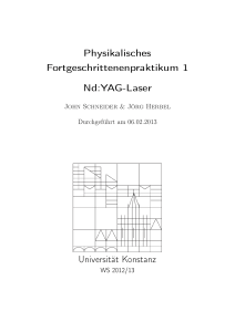Physikalisches Fortgeschrittenenpraktikum 1 0.5cm Nd:YAG