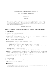 Ergänzungen zur Linearen Algebra II (für - sigma