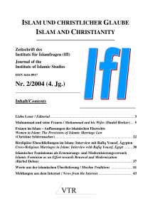 Nr. 2/2004 (4. Jg.) - Institut für Islamfragen