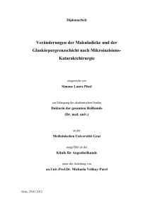 Veränderungen der Makuladicke und der Glaskörpergrenzschicht