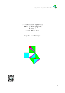 16. Mathematik Olympiade 1. Stufe (Schulolympiade) Klasse 7