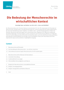 Die Bedeutung der Menschenrechte im wirtschaftlichen Kontext