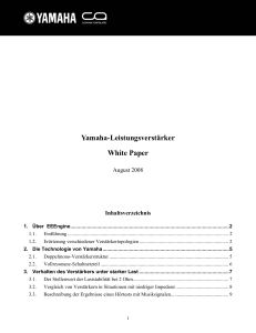 Yamaha-Leistungsverstärker White Paper