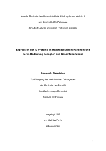 Expression der ID-Proteine im Hepatozellulärem