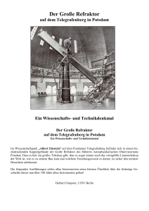 Der Große Refraktor - Sternfreunde Beelitz eV