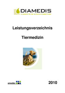 Leistungsverzeichnis Diamedis Tiermedizin