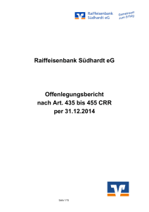 Raiffeisenbank Sü Offenlegungsb nach Art. 435 bis Raiffeisenbank
