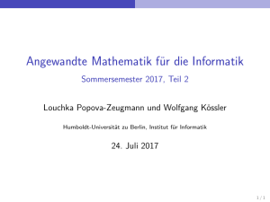 Angewandte Mathematik für die Informatik