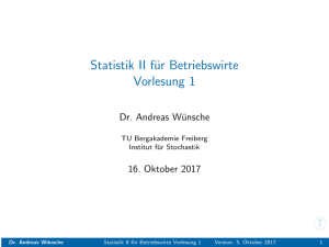 Statistik II für Betriebswirte Vorlesung 1