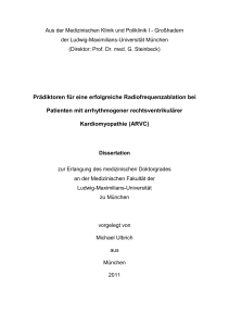 Prädiktoren für eine erfolgreiche Radiofrequenzablation bei