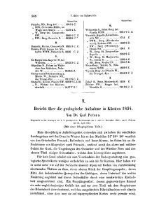 Bericht über die geologische Aufnahme in Kärnten 1854. Von Dr