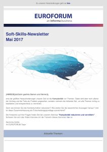 Soft-Skills-Newsletter Mai 2017