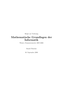 Mathematische Grundlagen der Informatik