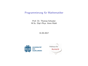 Programmierung für Mathematiker