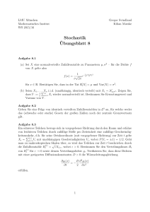 Stochastik ¨Ubungsblatt 8 - Department Mathematik