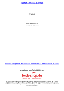 Fischer Kompakt: Entropie - ReadingSample - Beck-Shop