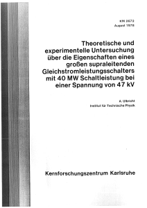 Theoretische und experimentelle Untersuchung über die