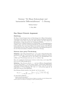 De Rham Kohomologie und harmonische Differentialformen