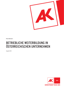 betriebliche weiterbildung in österreichischen unternehmen