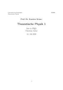 Theoretische Physik 1