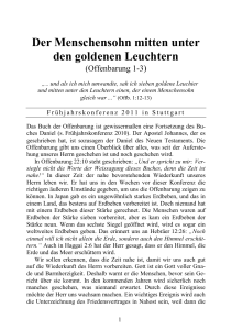 Der Menschensohn mitten unter den goldenen Leuchtern