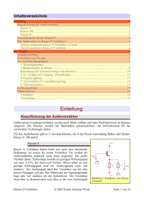 Facharbeit zu Klasse-D-Verstärkern