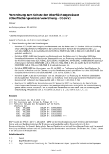 Oberflächengewässerverordnung - OGewV