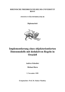 Implementierung eines objektorientierten Datenmodells