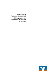 Raiffeisenbank Fischenich-Kendenich eG Offenlegungsbericht nach