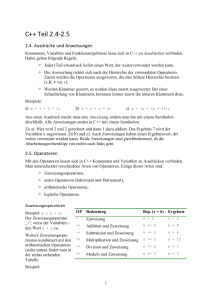 C++ Teil 2.4-2.5