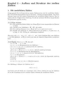 Kapitel 1 - Aufbau und Struktur der reellen Zahlen
