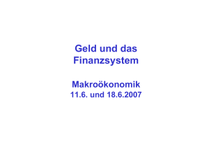 Geld und das Finanzsystem - Webarchiv ETHZ / Webarchive ETH