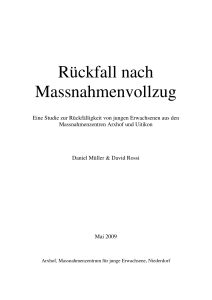 Rückfall nach Massnahmenvollzug