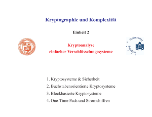 Kryptographie und Komplexit¨at