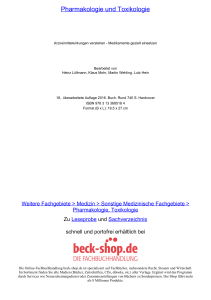 Pharmakologie und Toxikologie - Register - Beck-Shop