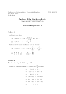 Analysis I für Studierende der Ingenieurwissenschaften