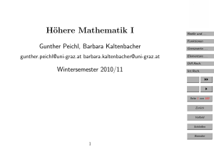 Höhere Mathematik I