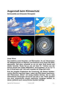 Augenmaß beim Klimaschutz